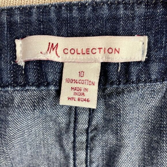 JM Collection Button Down Denim Skirt Size 10 EUC - Picture 6 of 6